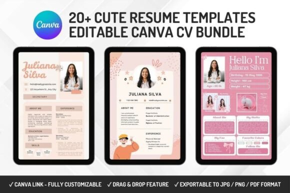 Ultimate 80+ Resume & CV Template Pack for Canva | Job Winning Designs