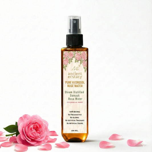 100% Pure Damask Rose Water - Steam Distilled Facial Toner & Mist (200ml)