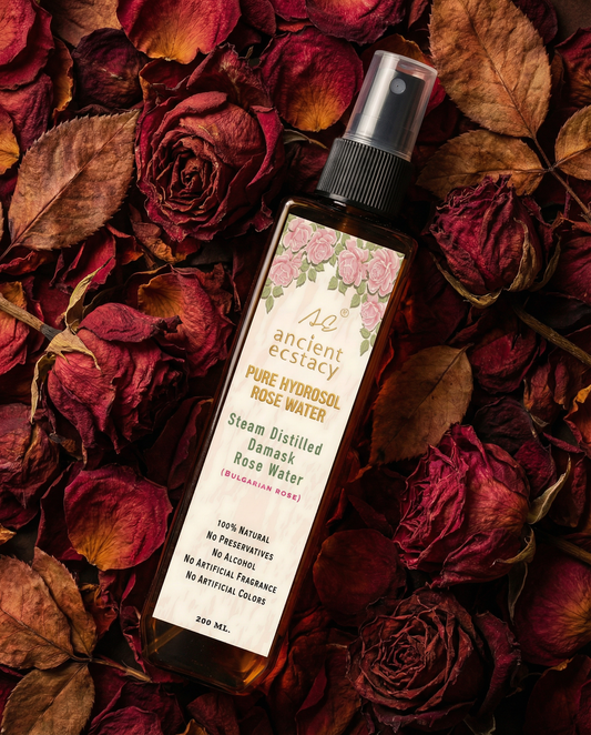 100% Pure Damask Rose Water - Steam Distilled Facial Toner & Mist (200ml)