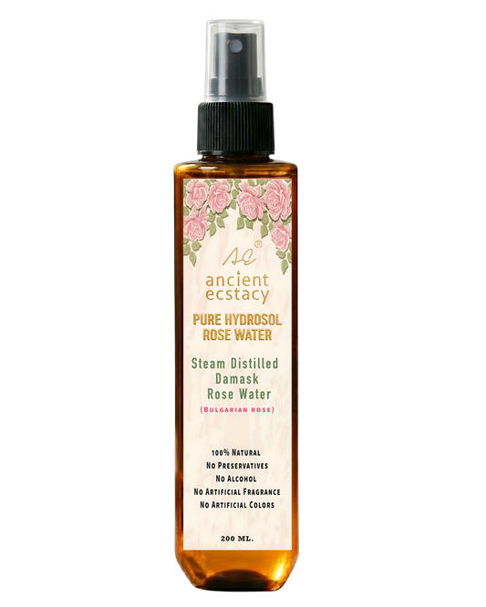 100% Pure Damask Rose Water - Steam Distilled Facial Toner & Mist (200ml)