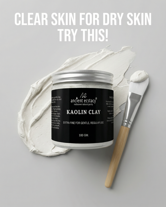 Ancient Ecstasy Ultra-Mild Kaolin Clay - Gentle Cleanser for Sensitive Skin (100g)