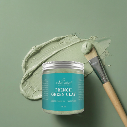 Ancient Ecstasy Extra Fine French Green Clay - Premium Detox Mask (100g)