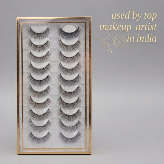 Premium 3D Handmade Bridal Eyelashes | Natural, Soft & Fluffy | The Ultimate 10-Pair Pro Master Kit